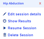New Session Popup Options Screenshot