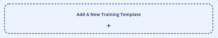 New Template Add New Training Screenshot